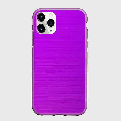 Чехол iPhone 11 Pro матовый Градиент сиреневый металл / 3D-Фиолетовый – фото 1