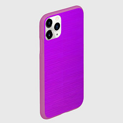 Чехол iPhone 11 Pro матовый Градиент сиреневый металл, цвет: 3D-фиолетовый — фото 2