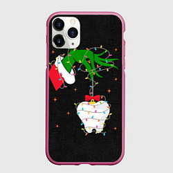 Чехол iPhone 11 Pro матовый Гринч похищает у зубной феи