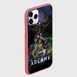 Чехол iPhone 11 Pro матовый Виктор и герои из Аркейн, цвет: 3D-малиновый — фото 2
