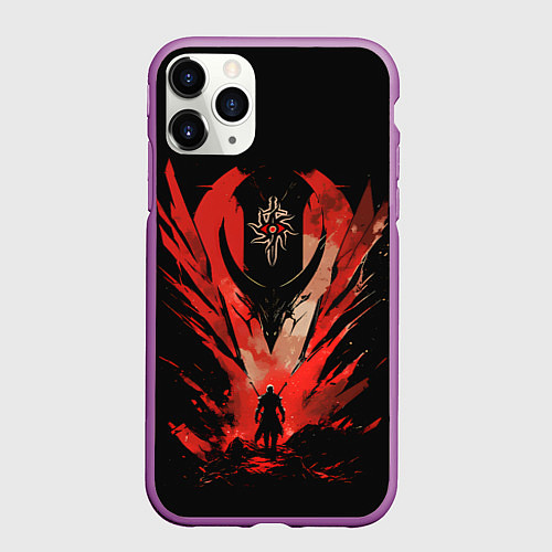 Чехол iPhone 11 Pro матовый Dragon age Inquisition art / 3D-Фиолетовый – фото 1