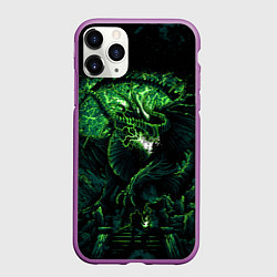Чехол iPhone 11 Pro матовый Green dragon - Dragon Age, цвет: 3D-фиолетовый