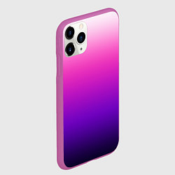 Чехол iPhone 11 Pro матовый Градиент Argon розово-фиолетовый, цвет: 3D-фиолетовый — фото 2