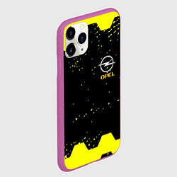 Чехол iPhone 11 Pro матовый Opel auto hexagon steel, цвет: 3D-фиолетовый — фото 2