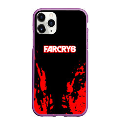 Чехол iPhone 11 Pro матовый Farcry6 краски красные, цвет: 3D-фиолетовый