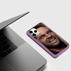 Чехол iPhone 11 Pro матовый The shining - heres johnny, цвет: 3D-фиолетовый — фото 2