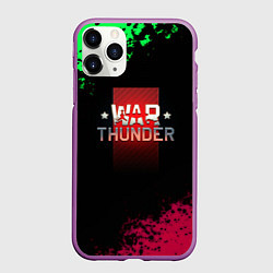 Чехол iPhone 11 Pro матовый Вартандер брызги красок, цвет: 3D-фиолетовый