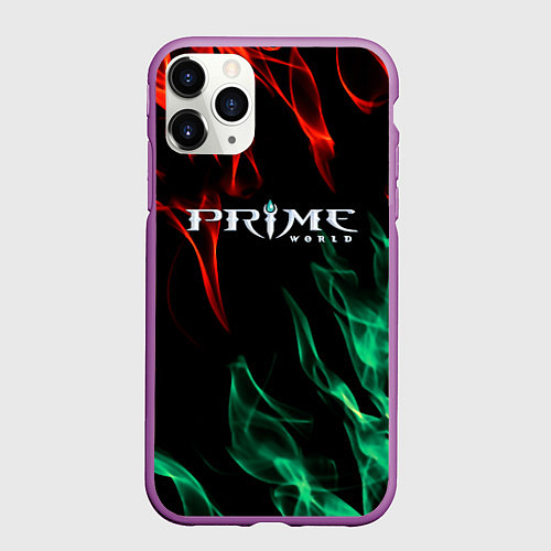 Чехол iPhone 11 Pro матовый Prima world flame / 3D-Фиолетовый – фото 1