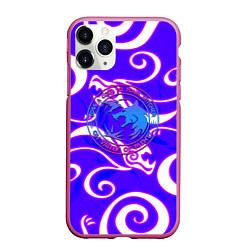 Чехол iPhone 11 Pro матовый The Witcher dragon neno, цвет: 3D-малиновый