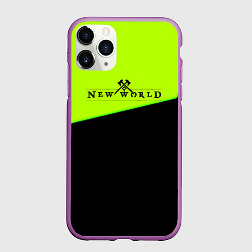 Чехол iPhone 11 Pro матовый New world geomerty / 3D-Фиолетовый – фото 1