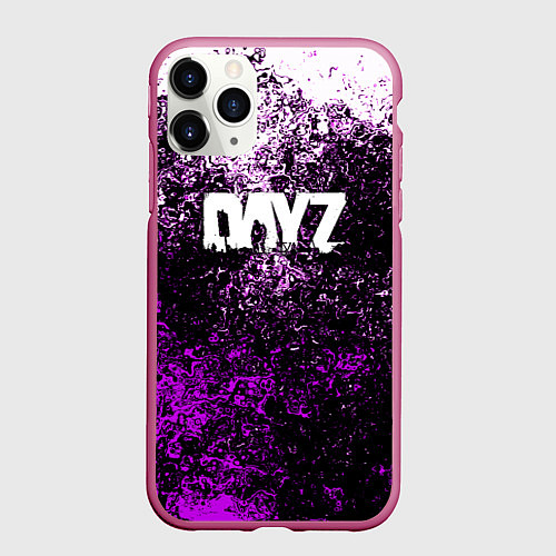 Чехол iPhone 11 Pro матовый Dayz неоновые краски / 3D-Малиновый – фото 1