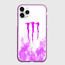 Чехол iPhone 11 Pro матовый Monster energy neon flame