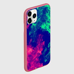 Чехол iPhone 11 Pro матовый Огненный стиль текстура, цвет: 3D-малиновый — фото 2