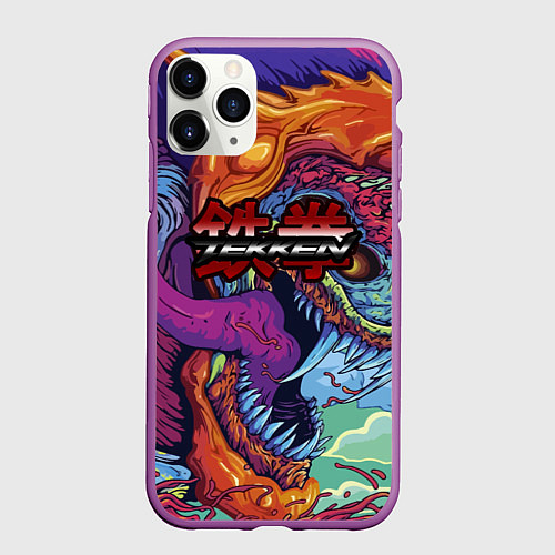 Чехол iPhone 11 Pro матовый Tekken hyper beast / 3D-Фиолетовый – фото 1