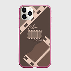 Чехол iPhone 11 Pro матовый Фильм - кинопленка, цвет: 3D-малиновый