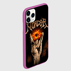 Чехол iPhone 11 Pro матовый Рок Мордор, цвет: 3D-фиолетовый — фото 2