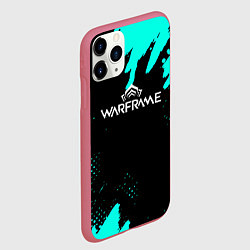 Чехол iPhone 11 Pro матовый Warframe краски голубые, цвет: 3D-малиновый — фото 2
