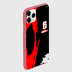 Чехол iPhone 11 Pro матовый Rainbow six краски абстрактные, цвет: 3D-малиновый — фото 2