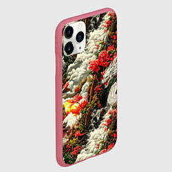 Чехол iPhone 11 Pro матовый Дракон в небесном храме - нейросеть, цвет: 3D-малиновый — фото 2