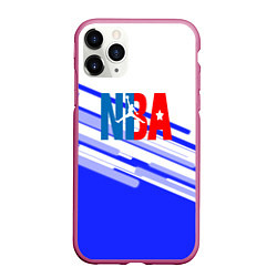 Чехол iPhone 11 Pro матовый NBA geometry steel