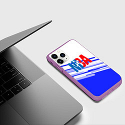 Чехол iPhone 11 Pro матовый NBA geometry steel, цвет: 3D-фиолетовый — фото 2