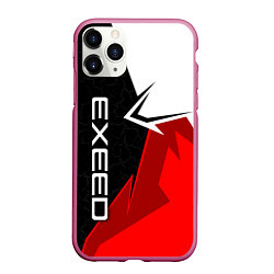 Чехол iPhone 11 Pro матовый Exeed - красно-белый, цвет: 3D-малиновый