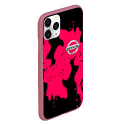 Чехол iPhone 11 Pro матовый Nissan fire pink, цвет: 3D-малиновый — фото 2