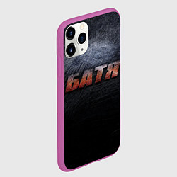 Чехол iPhone 11 Pro матовый Батя - тёмная сталь, цвет: 3D-фиолетовый — фото 2
