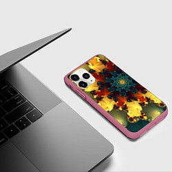 Чехол iPhone 11 Pro матовый Психоделика, цвет: 3D-малиновый — фото 2