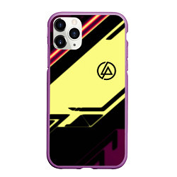 Чехол iPhone 11 Pro матовый Linkin park geometry steel, цвет: 3D-фиолетовый