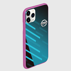 Чехол iPhone 11 Pro матовый Nissan geometry sport, цвет: 3D-фиолетовый — фото 2