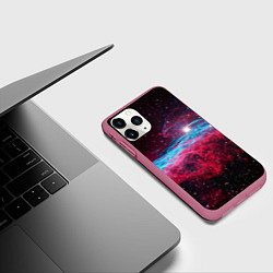 Чехол iPhone 11 Pro матовый Uy scuti star - neon space, цвет: 3D-малиновый — фото 2
