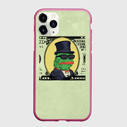 Чехол iPhone 11 Pro матовый Pepe is the main cryptocurrency, цвет: 3D-малиновый