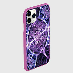 Чехол iPhone 11 Pro матовый Оптический фрактал нервы, цвет: 3D-фиолетовый — фото 2