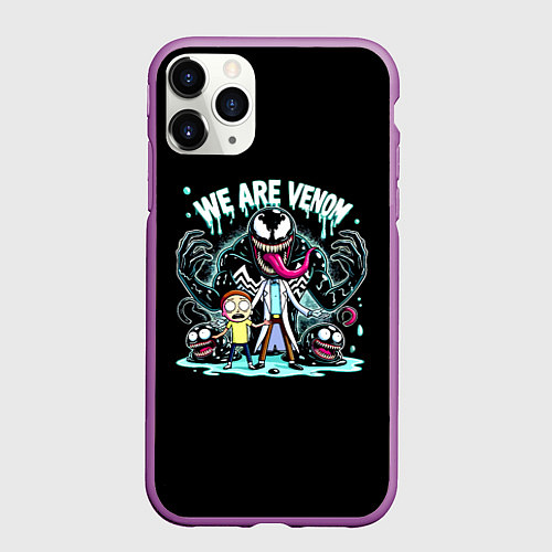 Чехол iPhone 11 Pro матовый We are Venom - meme / 3D-Фиолетовый – фото 1