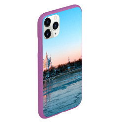 Чехол iPhone 11 Pro матовый Смольный собор в Санкт-Петербурге, цвет: 3D-фиолетовый — фото 2