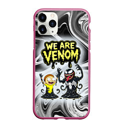 Чехол iPhone 11 Pro матовый We are Venom - Morty, цвет: 3D-малиновый