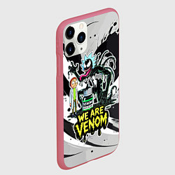 Чехол iPhone 11 Pro матовый Rick-Venom and Morty - meme, цвет: 3D-малиновый — фото 2