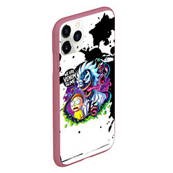 Чехол iPhone 11 Pro матовый Venom-Rick and Morty - blots, цвет: 3D-малиновый — фото 2