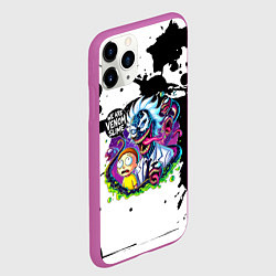 Чехол iPhone 11 Pro матовый Venom-Rick and Morty - blots, цвет: 3D-фиолетовый — фото 2