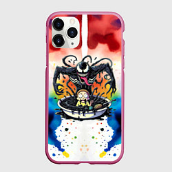 Чехол iPhone 11 Pro матовый Веном присмотрелся к Морти - ядовитая слизь