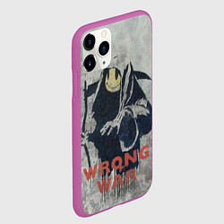 Чехол iPhone 11 Pro матовый Banksy - wrong war, цвет: 3D-фиолетовый — фото 2