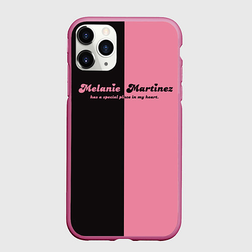 Чехол iPhone 11 Pro матовый Melanie Martinez is in my heart / 3D-Малиновый – фото 1