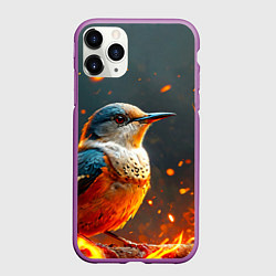 Чехол iPhone 11 Pro матовый Кукушка в огне