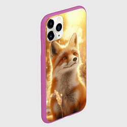 Чехол iPhone 11 Pro матовый Рыжая лисица в лесу, цвет: 3D-фиолетовый — фото 2