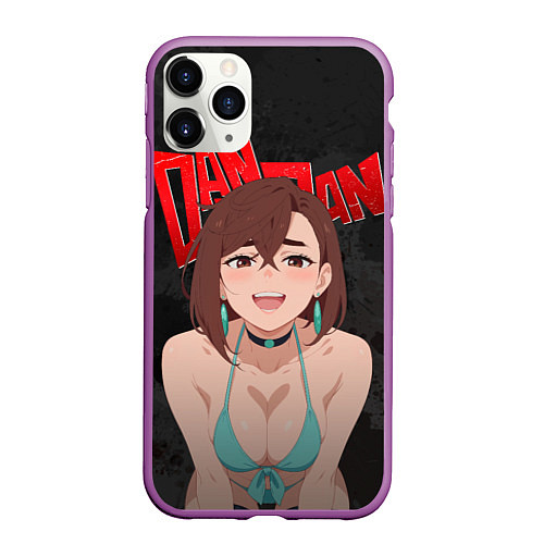 Чехол iPhone 11 Pro матовый Momo boobs / 3D-Фиолетовый – фото 1