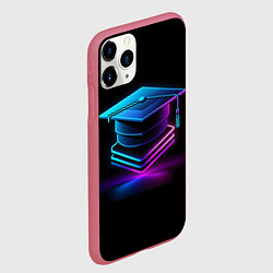Чехол iPhone 11 Pro матовый Неоновая шапочка магистра, цвет: 3D-малиновый — фото 2