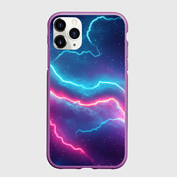 Чехол iPhone 11 Pro матовый Молнии - текстура