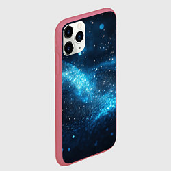 Чехол iPhone 11 Pro матовый Синяя пыльца - текстура, цвет: 3D-малиновый — фото 2