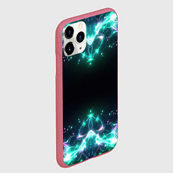 Чехол iPhone 11 Pro матовый Блестки света - текстура, цвет: 3D-малиновый — фото 2